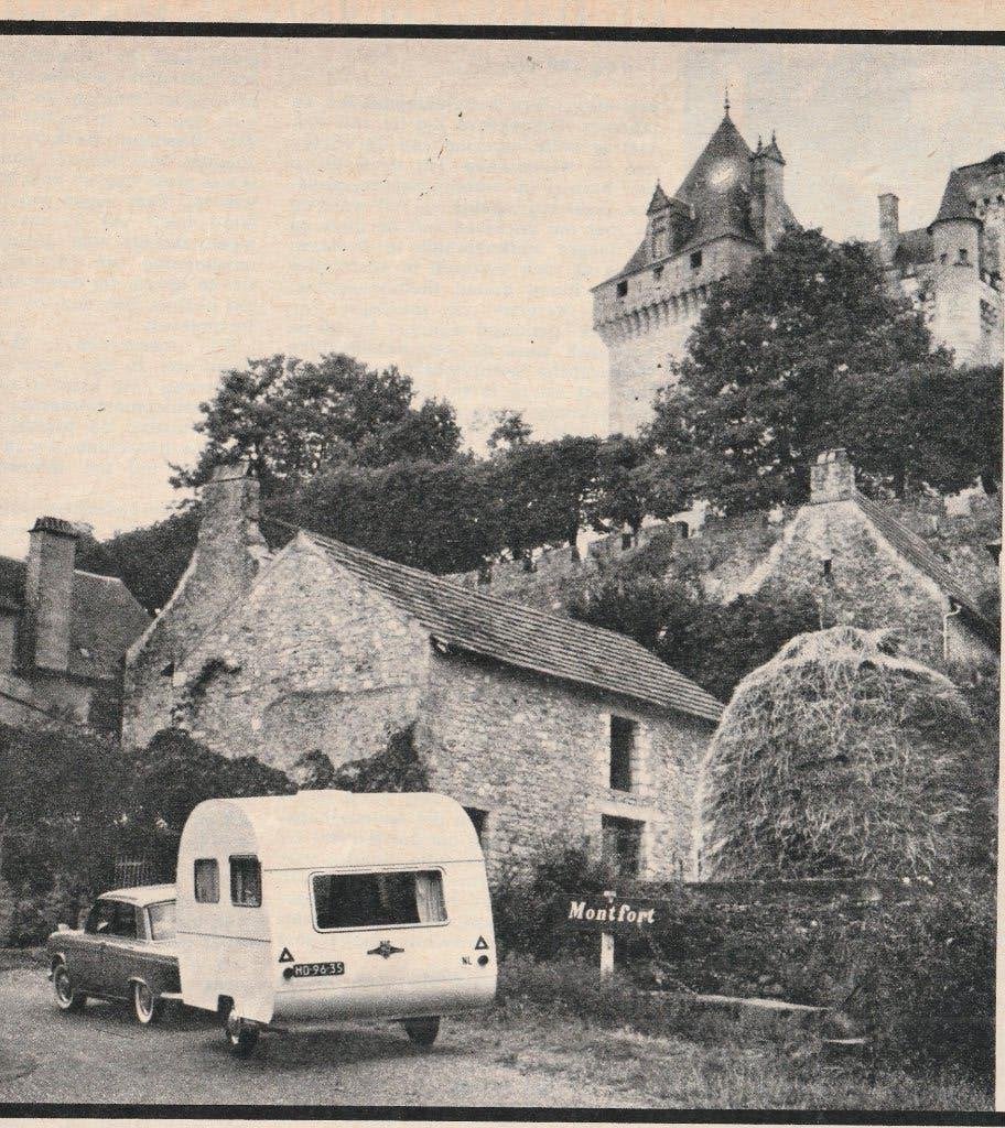 retro reclame 1966 Kip caravans mooie plekjes met de auto, Verzenden, Overige typen