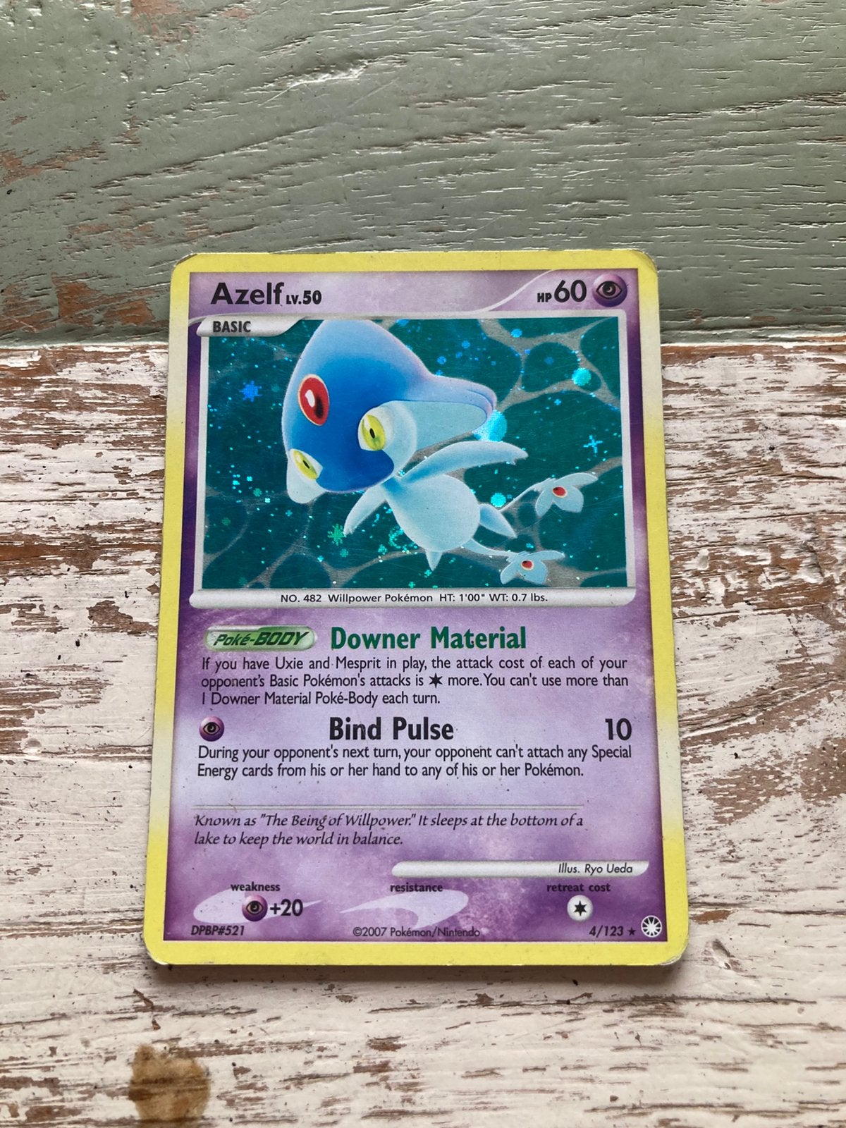 Pokemon kaart Azelf Holo, Ophalen of Verzenden, Zo goed als nieuw