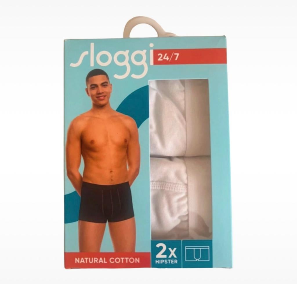 Sloggi Men 24/7 Natural Cotton Hipster – 2-pack - maat XXL, Kleding | Heren, Ondergoed, Boxer, Wit, Ophalen of Verzenden