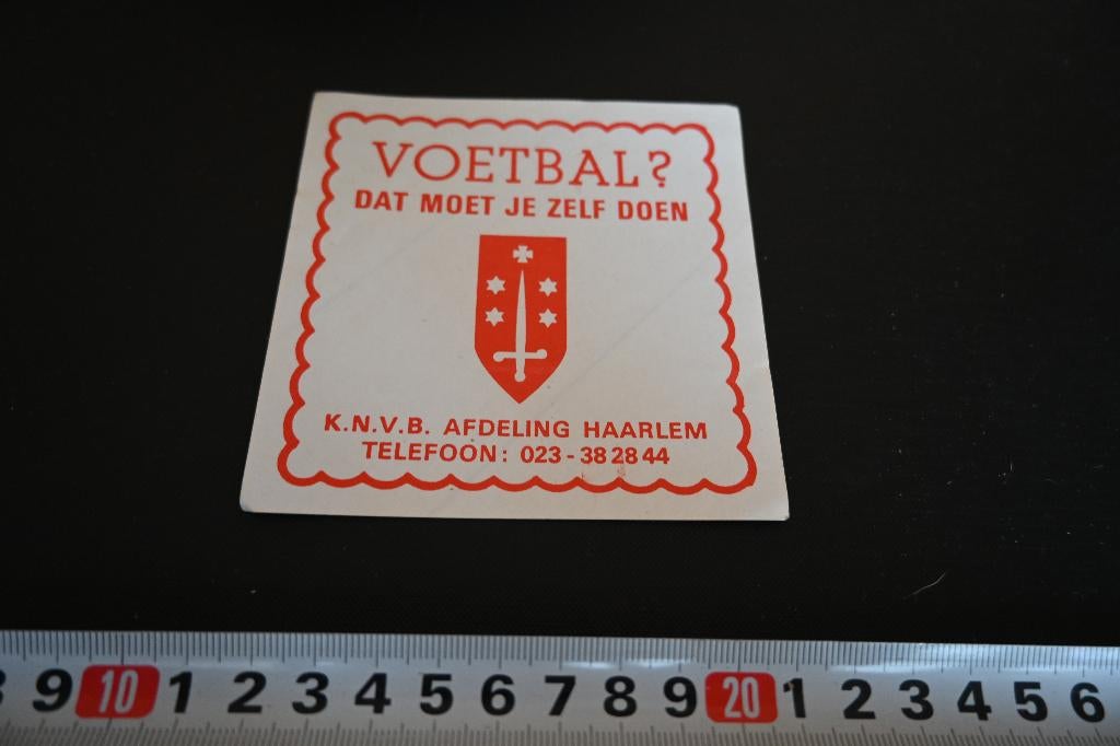sticker KNVB Afdeling Haarlem VOETBAL ? dat moet je zelf doe, Ophalen, Zo goed als nieuw, Sticker