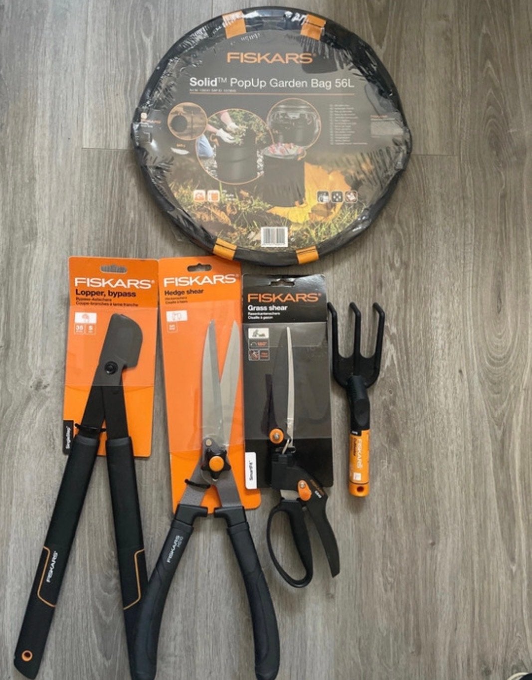 Fiskars Tuin Gereedschap Set: Snoeischaar, Heggenschaar, Gra, Ophalen, Nieuw, Overige soorten