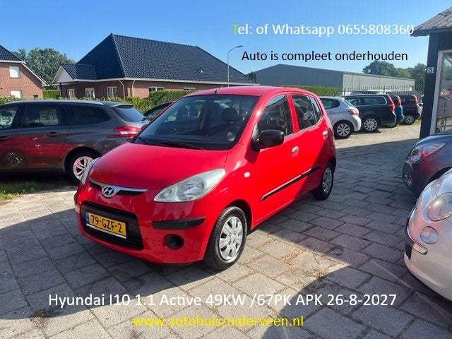 HYUNDAI I 10 1.1I 5DR Active Compleet onderhouden, Stof, Gebruikt, 31 €/maand, 4 cilinders