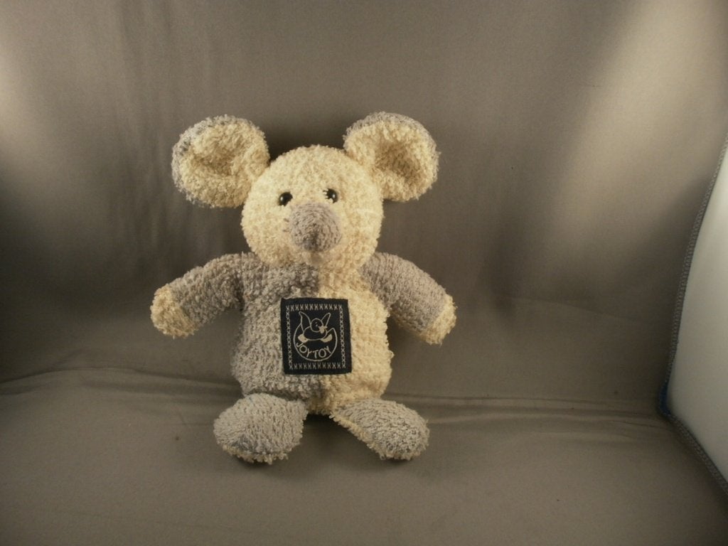 joytoy muis badstof grijs/geel achtig zwarte harde ronde, Muis, Overige merken, Ophalen of Verzenden, Zo goed als nieuw