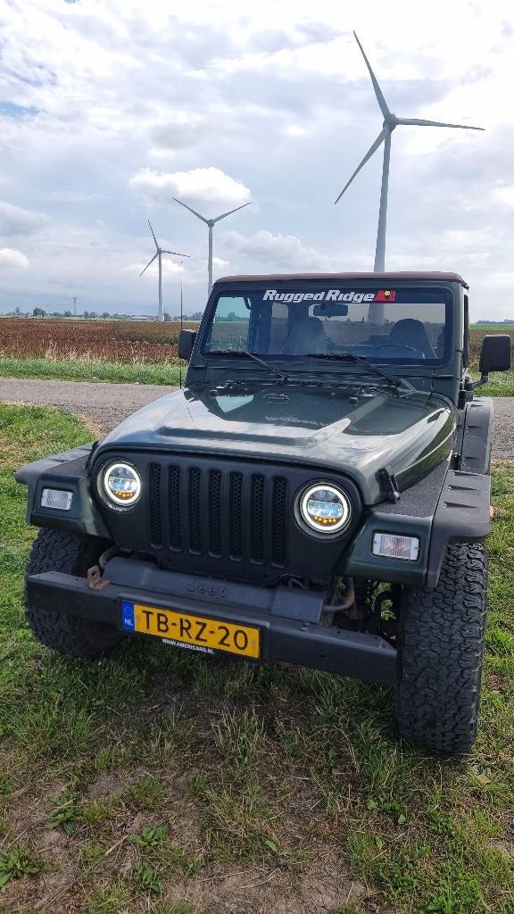 Jeep Wrangler 4.0I, Auto's, Jeep, Stof, 4000 cc, Origineel Nederlands, Bruin