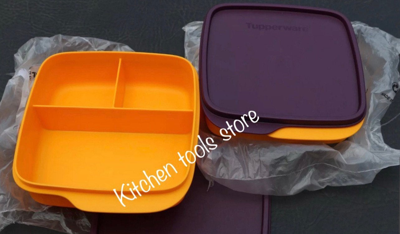 Tupperware Vakjes lunchdoos 550ml broodtrommel voorraad, Nieuw, Oranje, Ophalen of Verzenden, Bus of Trommel