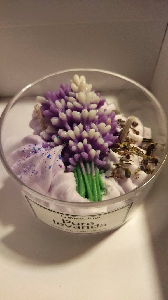Lavendel kaars, Ophalen of Verzenden, Nieuw, Was, Kaars