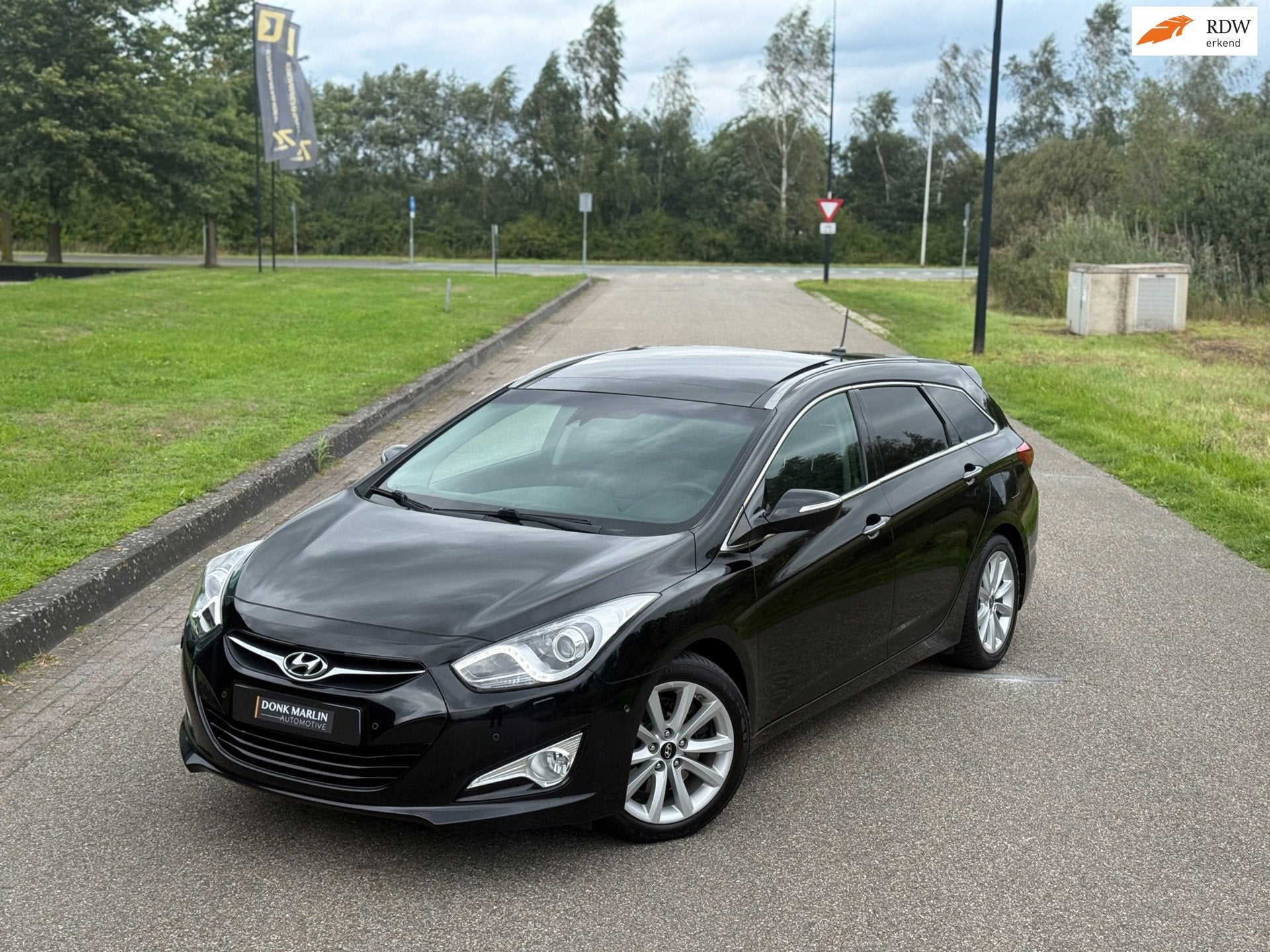 Hyundai I40 Wagon 2.0 GDI i-Vision automaat, leer, trekhaak,, Auto's, Parkeersensor, Gebruikt, Zwart, Zwart
