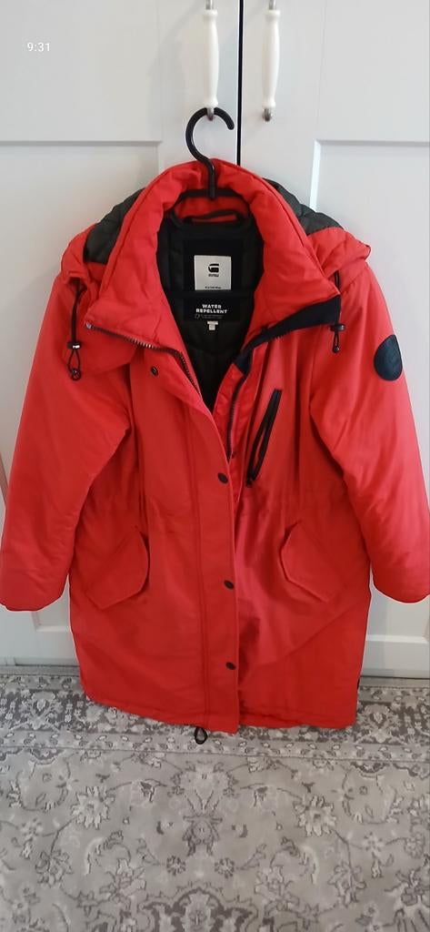 G-Star Raw Water Repellent Winterjas Maat L Rood, Maat 42/44 (L), Ophalen of Verzenden, Zo goed als nieuw, G-Star Raw
