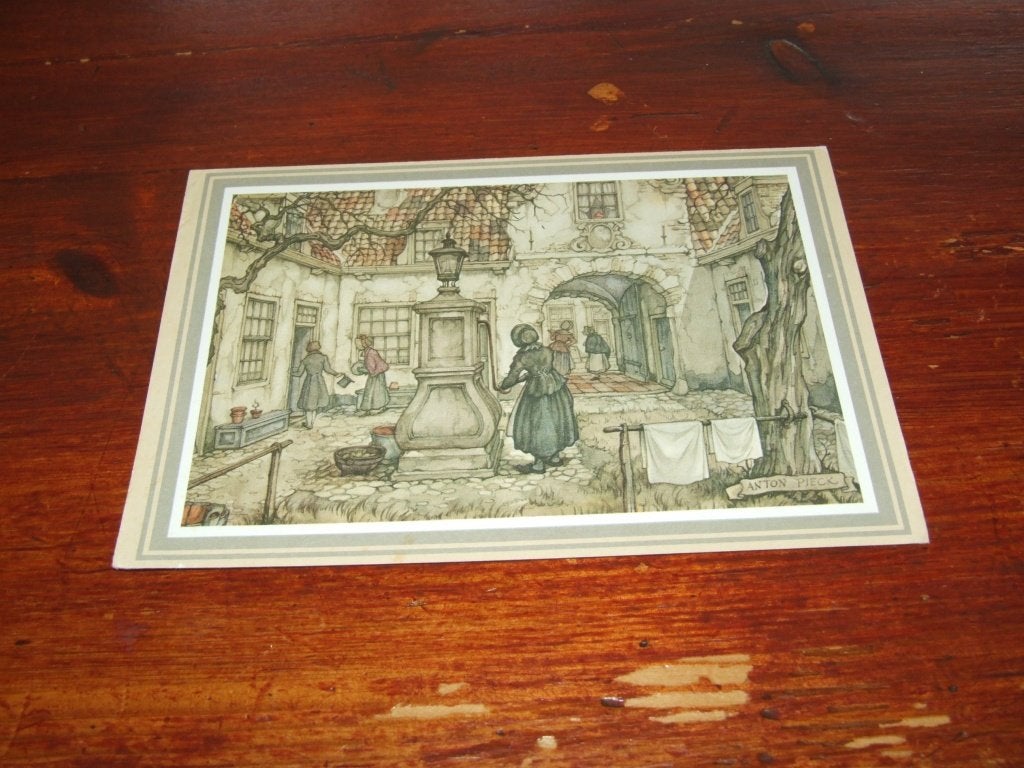 19- Anton Pieck Kaart , ca. 11,5 x 15,5 cm, 1960 tot 1980, Gebruikt, Verzenden, Prent