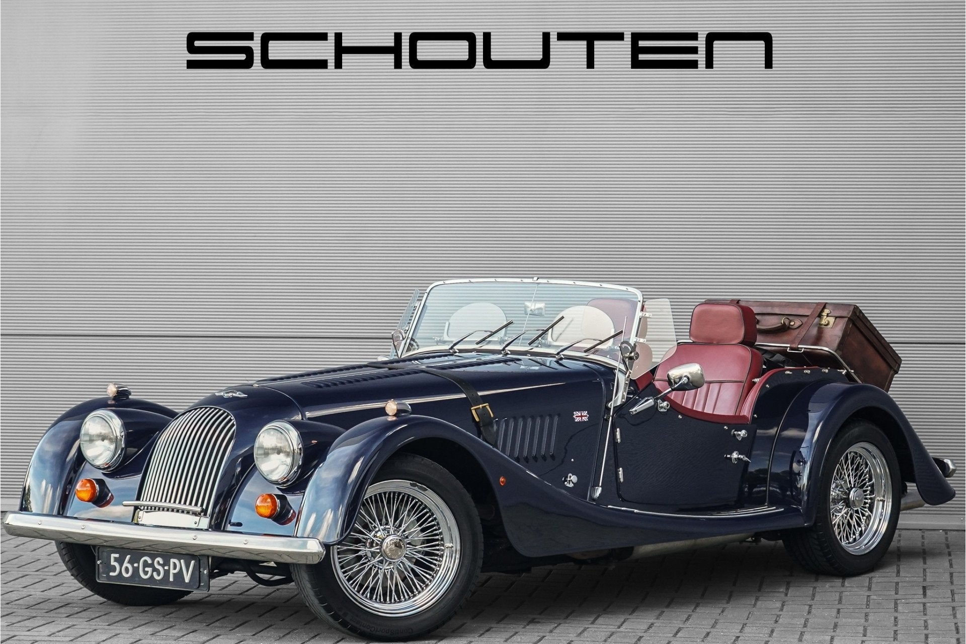 Morgan Plus 3.9 V8 2-seater Orgineel Nederlands (bj 2001), Auto's, Achterwielaandrijving, 190 pk, Cabriolet, Blauw