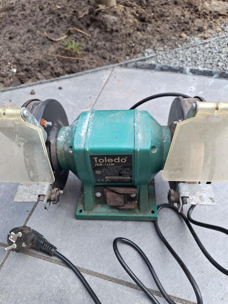 Toledo TSM-125W Slijpmachine - Oud maar werkt nog, Doe-het-zelf en Verbouw, Gereedschap | Slijpmachines, Ophalen of Verzenden