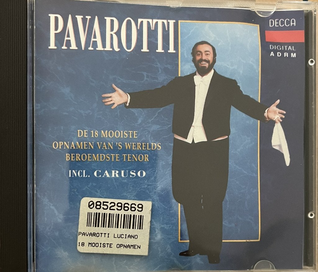 Pavarotti - De 18 Mooiste Opnamen (incl. Caruso) CD, Inclusief boekje, Gebruikt, Overige genres, Ophalen of Verzenden