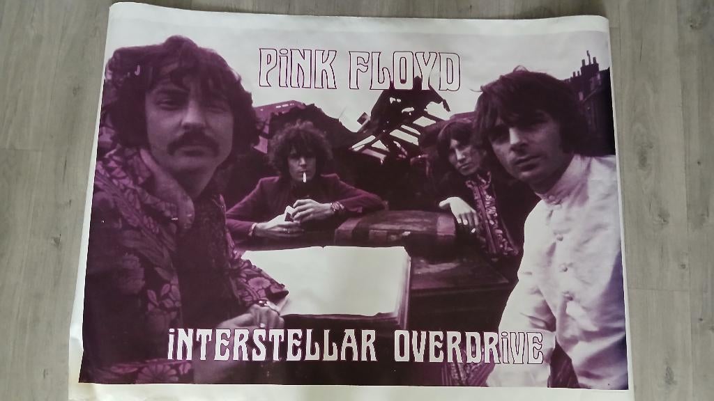 Pink Floyd Interstellar Overdrive mega poster, Gebruikt, Deurposter of groter, Rechthoekig Liggend, Ophalen of Verzenden