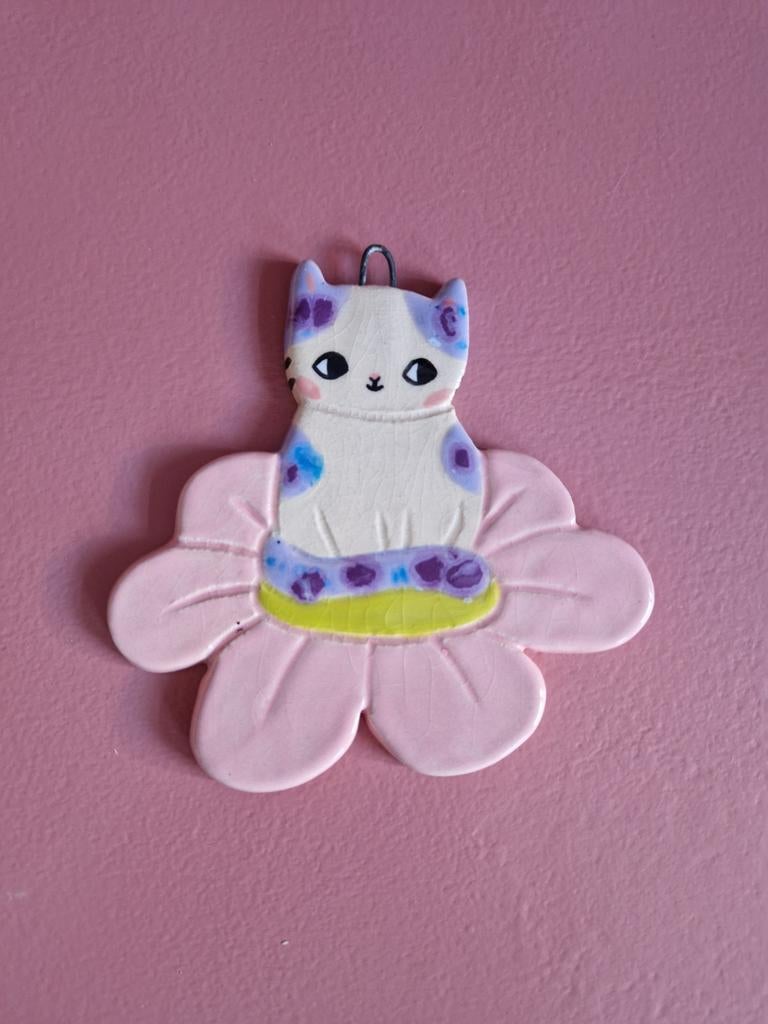 Wandhanger kat in bloem van Pony People, Ophalen of Verzenden, Nieuw