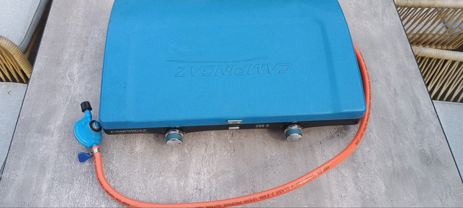 Campingaz 200 S gasfornuis met drukregelaar, Ophalen, Gebruikt
