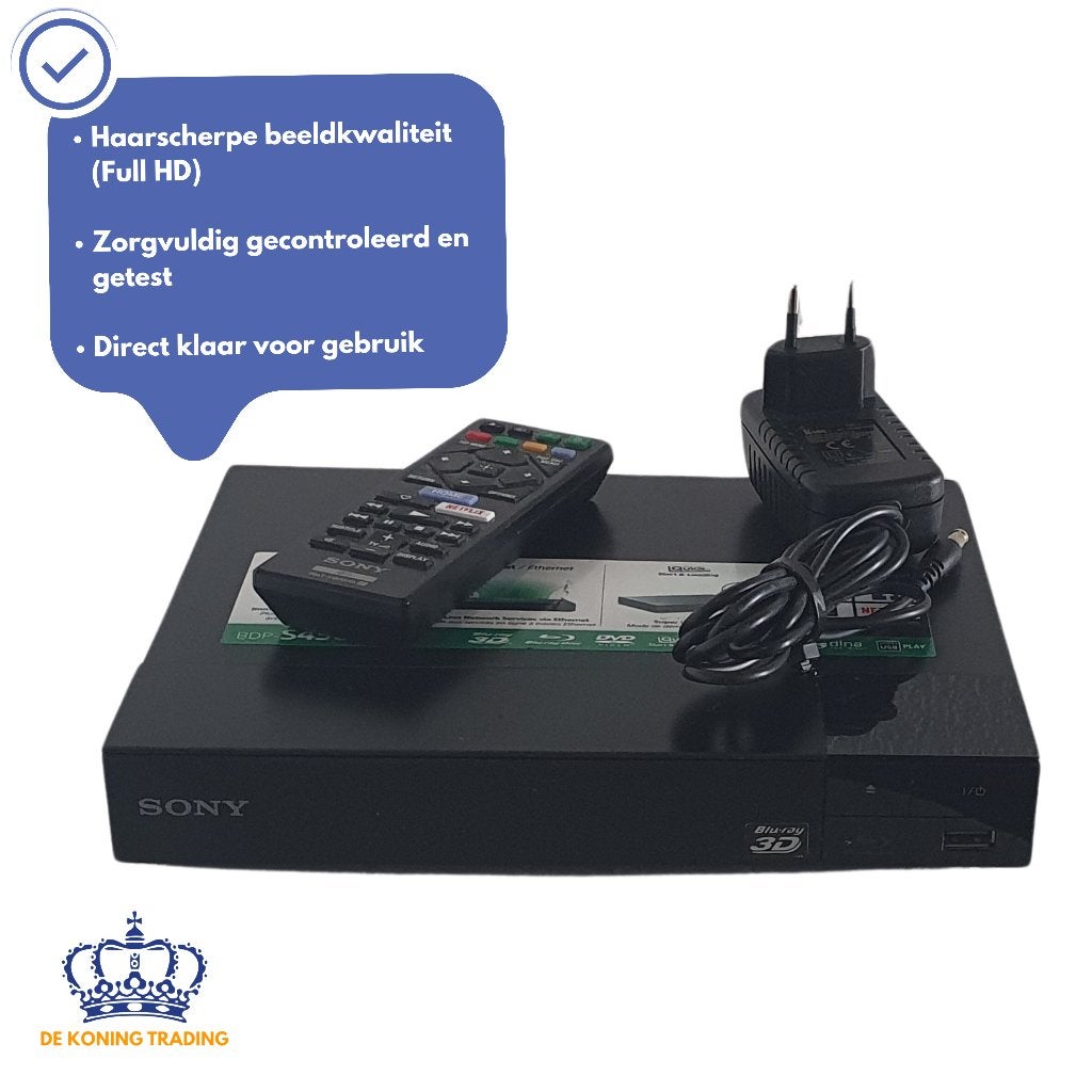Sony BDP-S4500 | 3D Blu-ray Speler | Full HD | DVD CD Speler, Verzenden, Sony, Zo goed als nieuw, Sony