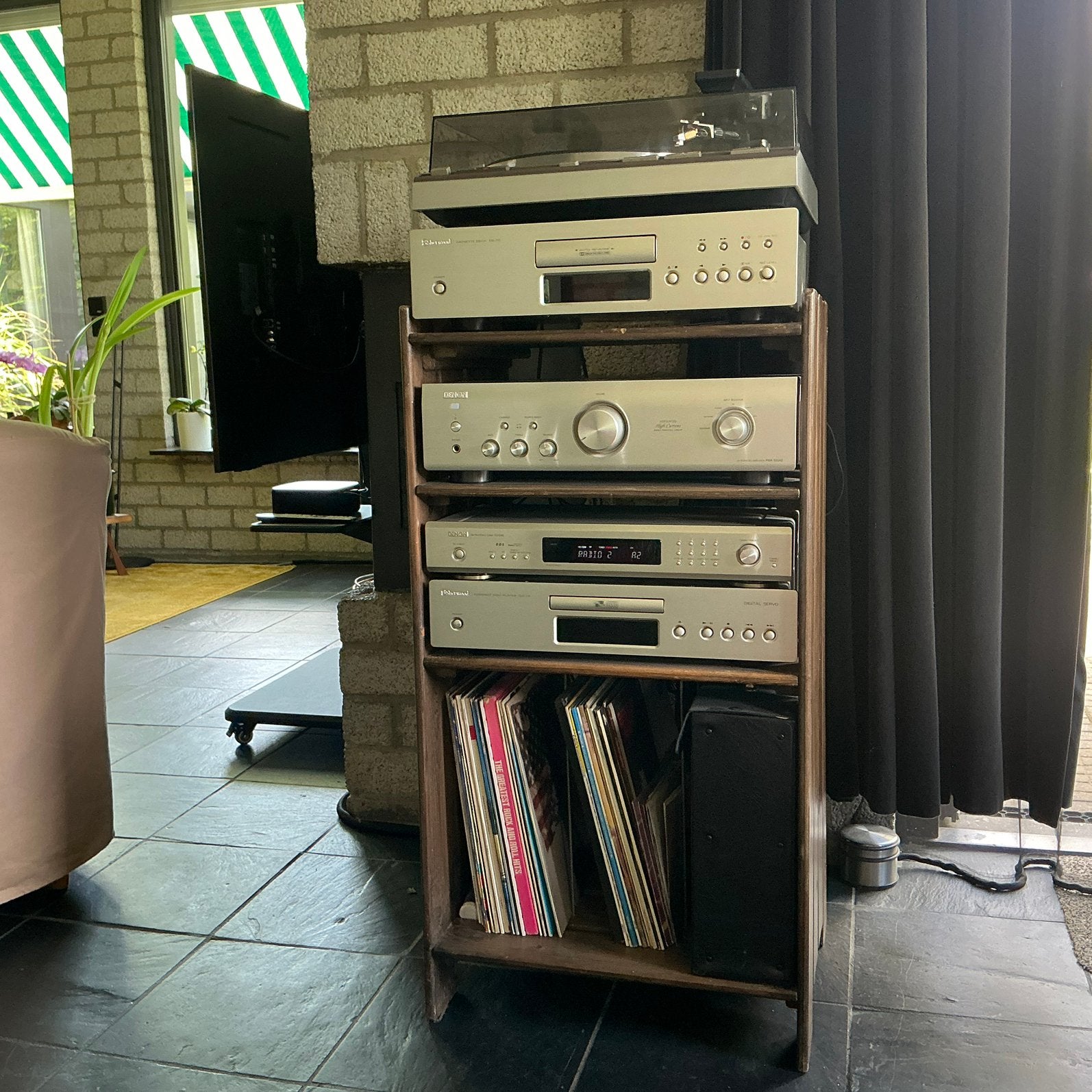 Vintage stereo installatie.Stereo toren.Bose boxen,subwoofer, Audio, Tv en Foto, Stereo-sets, Ophalen, Gebruikt