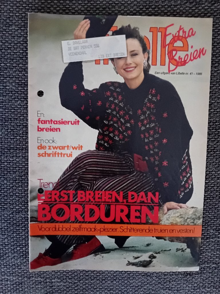 Libelle - Eerst breien dan borduren, Ophalen of Verzenden, Gebruikt, Breien, Patroon of Boek