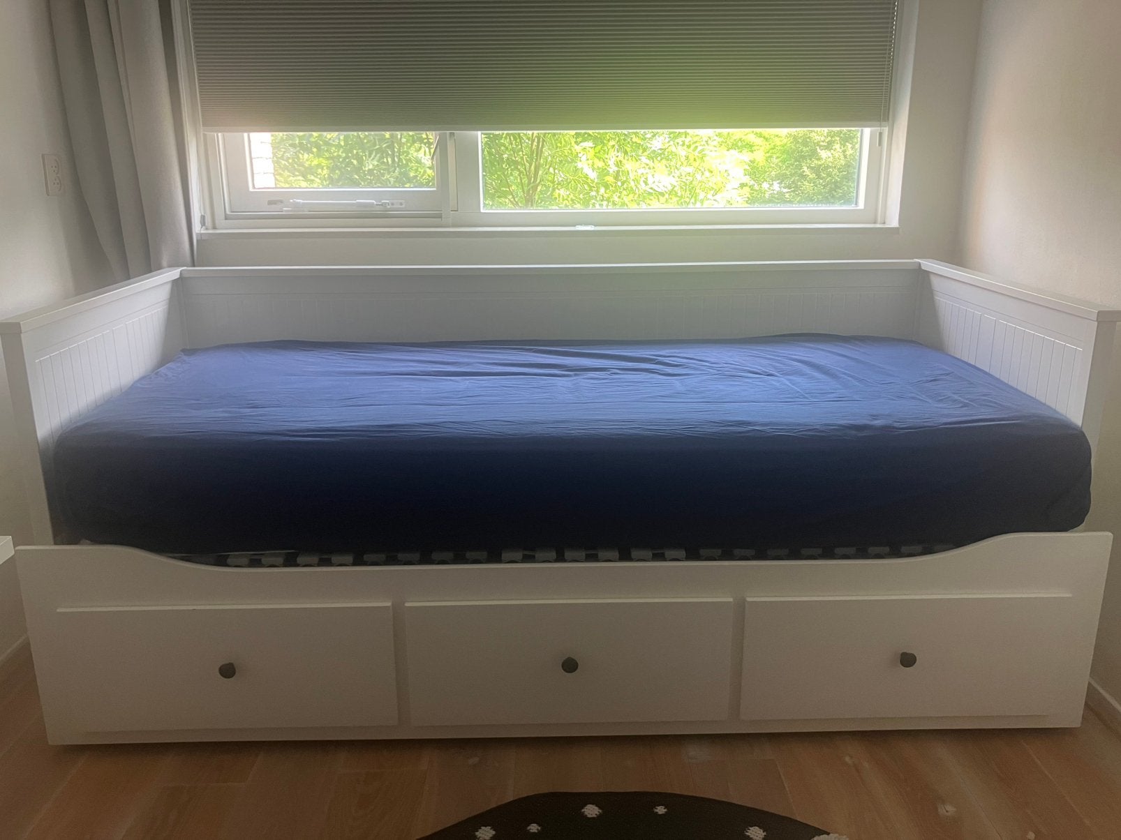 Hemnes bed bank, Ophalen, Zo goed als nieuw, Tweepersoons, 80 cm