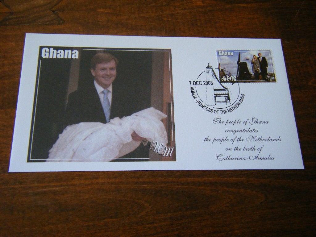 Envelop - Geboorte Amalia - Ghana - 1, Ophalen of Verzenden, Kaart, Foto of Prent