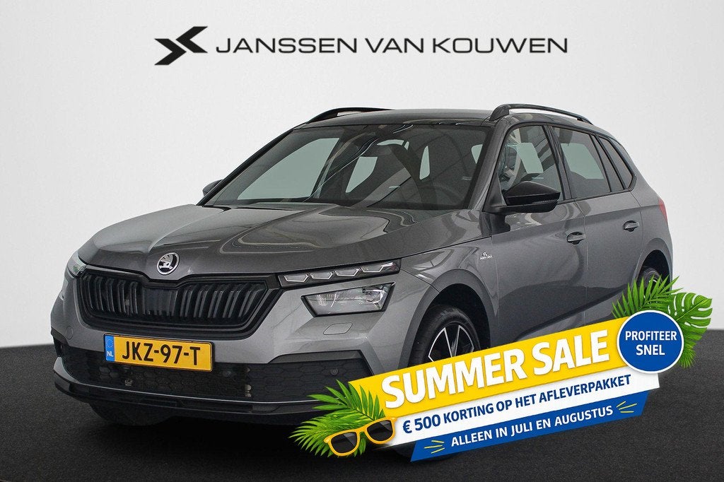 Skoda Kamiq 1.5 TSI ACT Monte Carlo Automaat Panoramadak Sto, Auto's, Skoda, Euro 6, 150 pk, Leder en Stof, Bedrijf