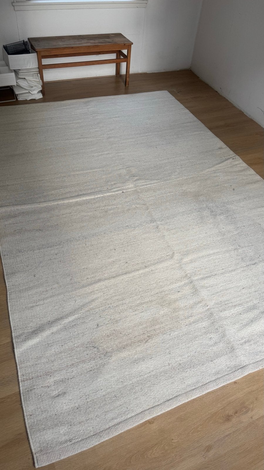 IKEA TIDTABELL kleed beige 200x300 cm, Ophalen, Gebruikt, Beige, 200 cm of meer