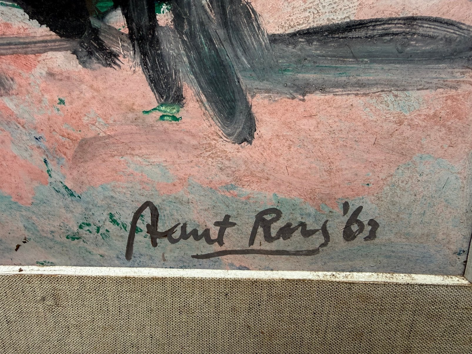 Gouache van Anton Rooskens Cobra kunstenaar, Ophalen