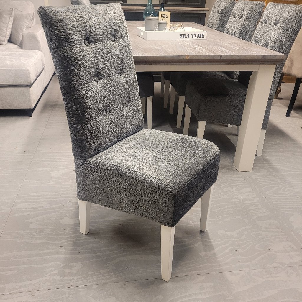 VOORRAAD 6 Landelijke Eetkamerstoelen Donella Antraciet (20, Nieuw, Ophalen of Verzenden, Landelijke eetkamerstoelen Donella Stof Antraciet Fusion