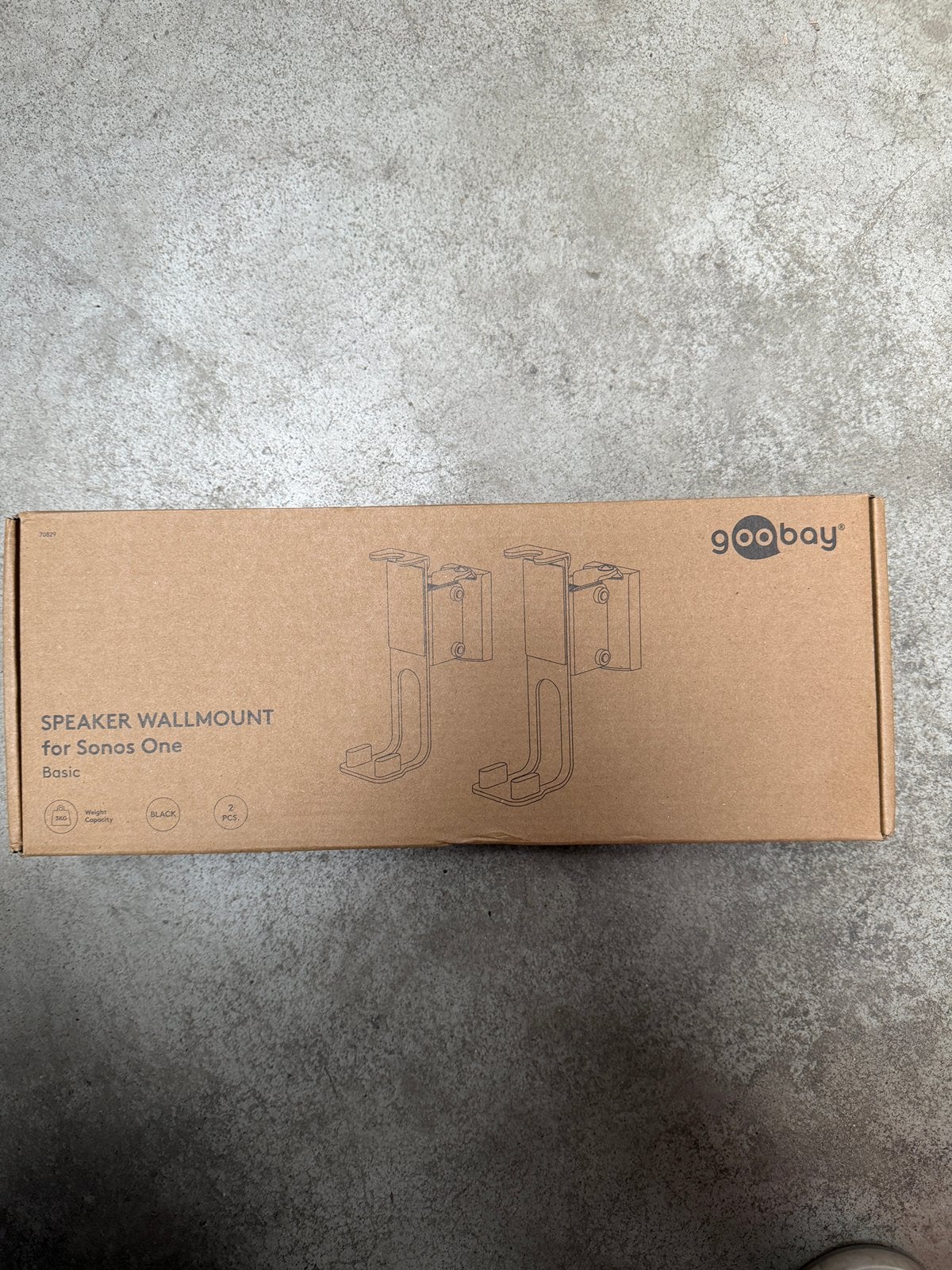 Speaker wallmount voor Sonos One - Goobay
