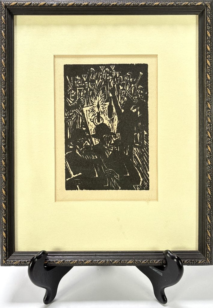 1239. Houtsneden, Johan Dijkstra - figuren en paardenkoets, Ophalen