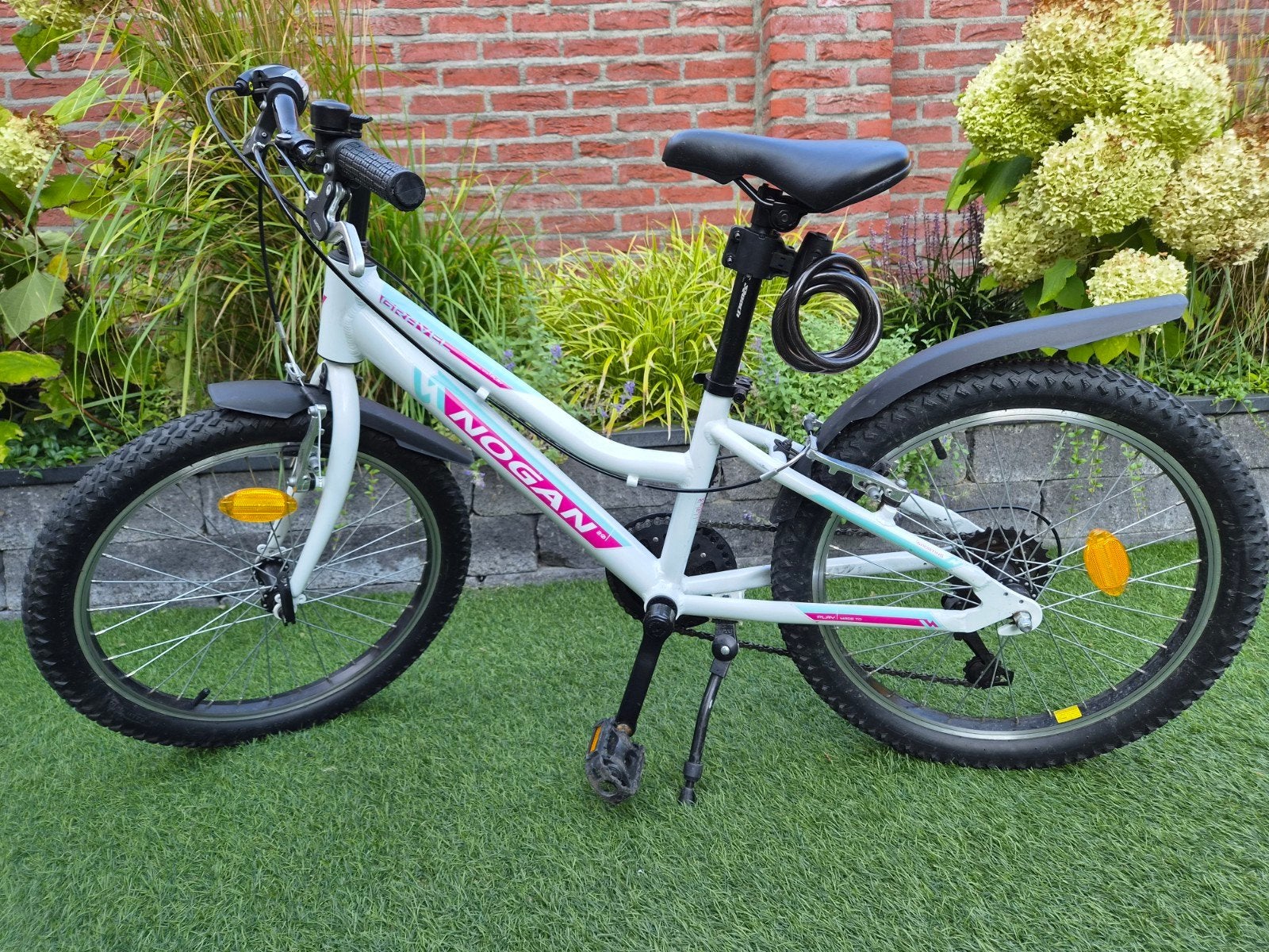 Nogan Gravel 20 inch MTB kinderfiets wit/roze, Ophalen, 20 inch of meer, Velgrem, Zo goed als nieuw