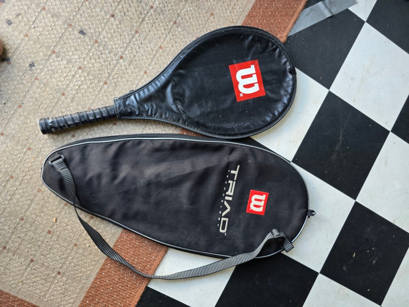 Wilson Triad 6.0 en Titanium 3 tennisrackets met hoes, Gebruikt, Ophalen of Verzenden, Wilson, Racket