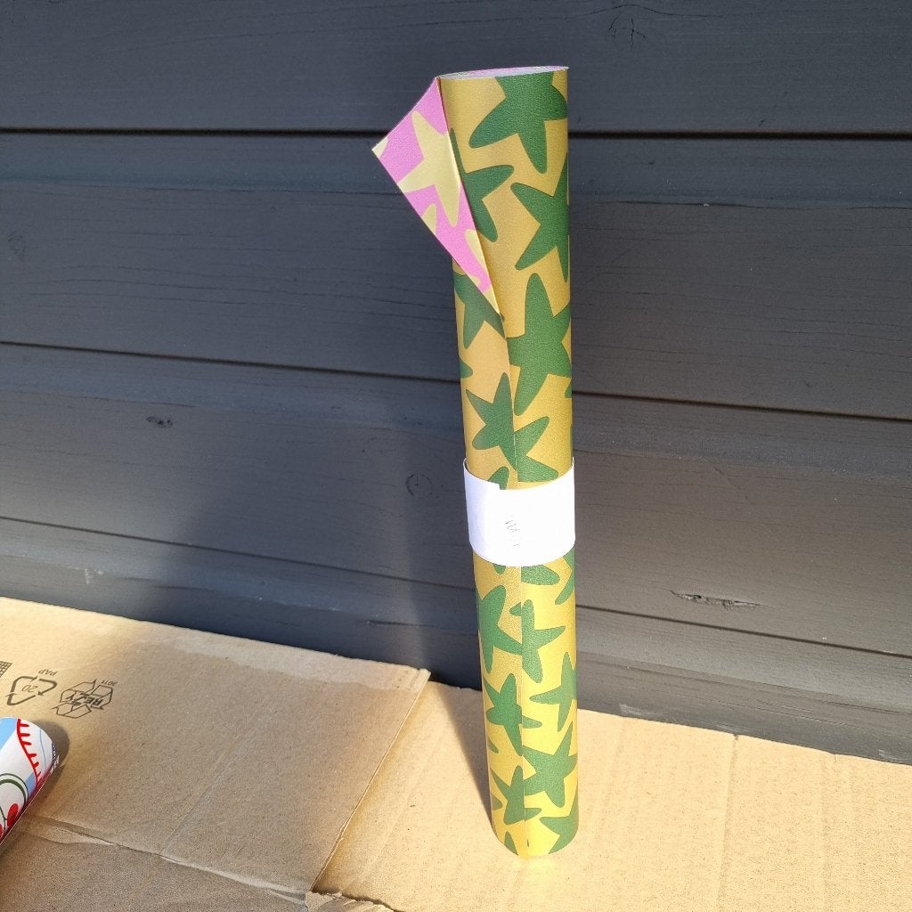 Cadeaupapier inpakpapier sterren papier rol wrappingpaper, Diversen, Verzenden, Nieuw