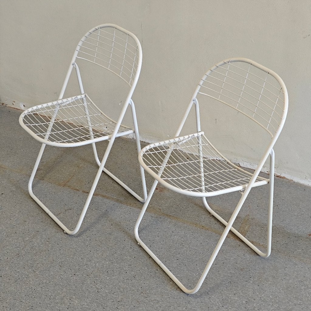 Vintage Niels Gammelgaard klapstoelen IKEA, Ophalen, Gebruikt, Twee, Wit