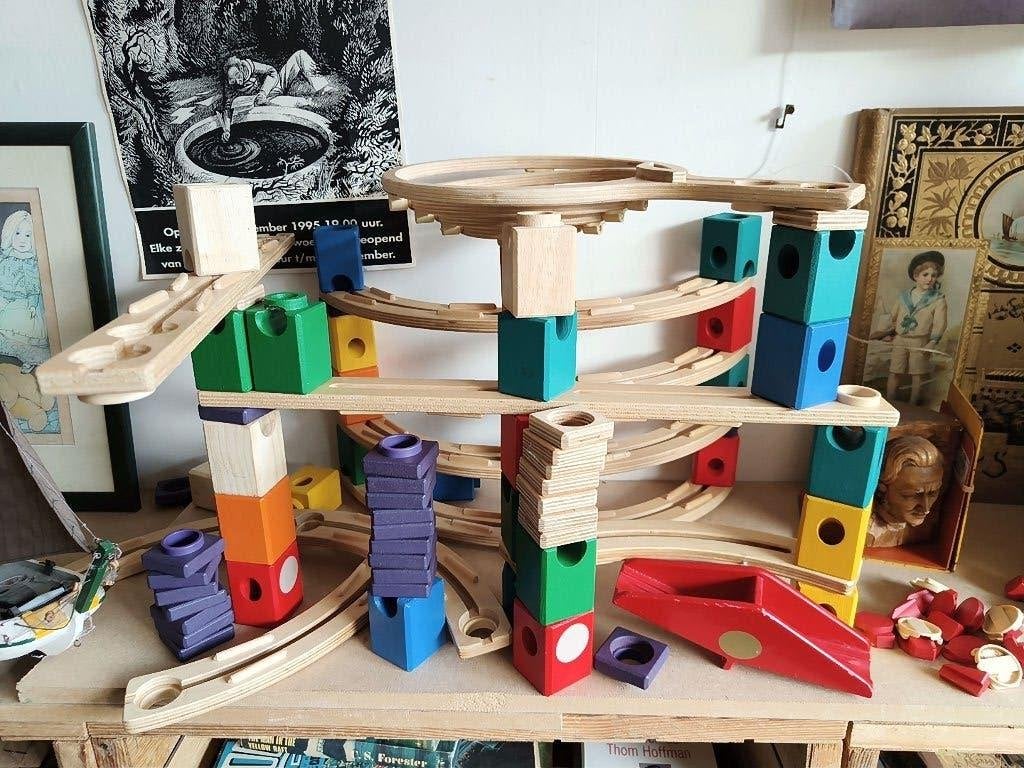 Quadrilla "The Cyclone" knikkerbaan fraai, Overige merken, Geen, Ophalen of Verzenden, Zo goed als nieuw