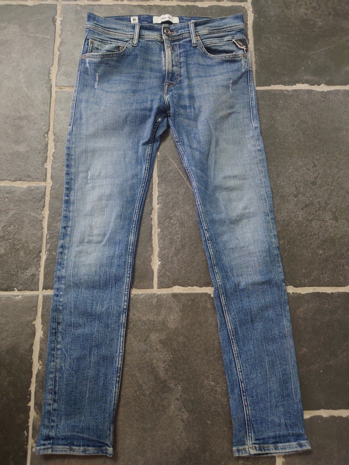 Replay, JONDRILL, Skinny fit, blauw, W29 L32, zgan! Rob2932, Blauw, W32 (confectie 46) of kleiner, Ophalen of Verzenden, Zo goed als nieuw