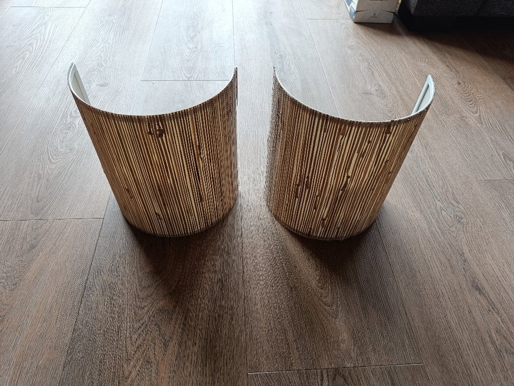 Rotan wandlamp, Huis en Inrichting, Ophalen, Bruin, Indirect licht, E27 (groot)