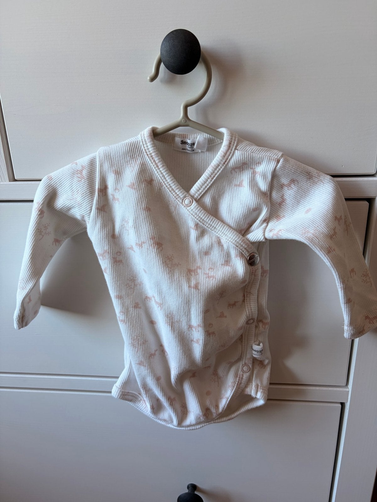Snooze Baby overslagromper wit met print maat 50-56, Ophalen of Verzenden, Nieuw, Jongetje of Meisje