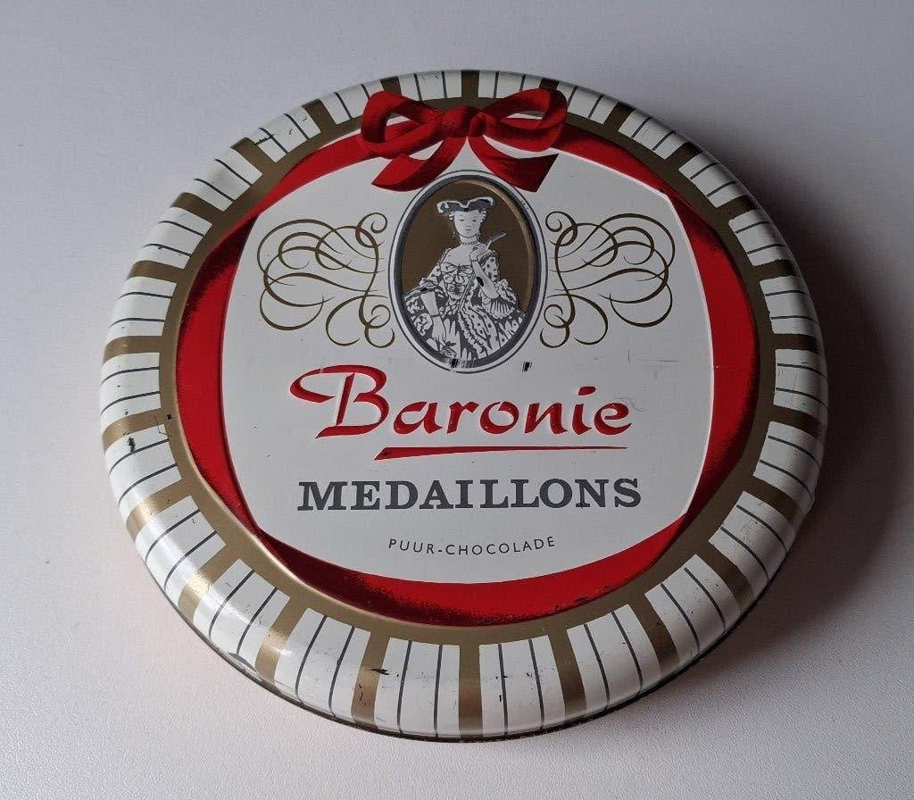 Blik Baronie Medaillons, Ophalen of Verzenden, Gebruikt, Overige