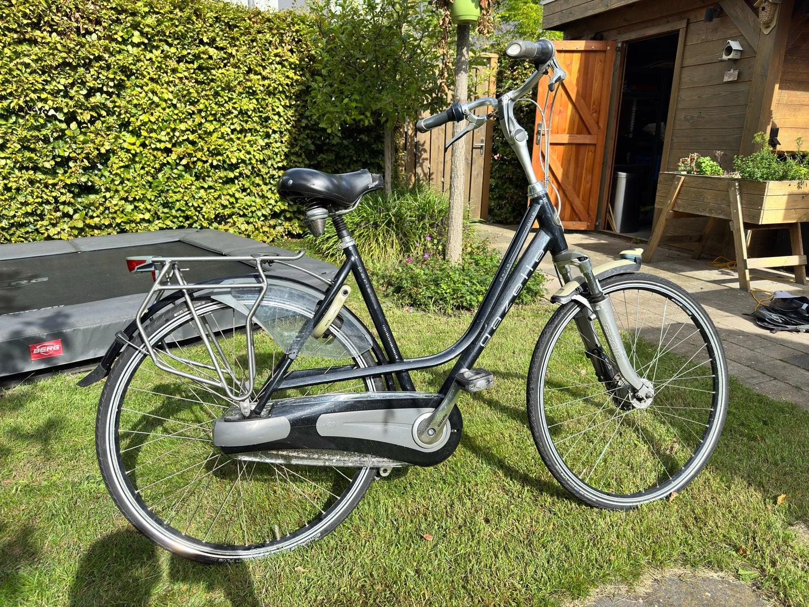 Gazelle Paris Plus damesfiets 53 cm met easyfit bagagedrager, Ophalen, Gebruikt, Velgrem, Versnellingen