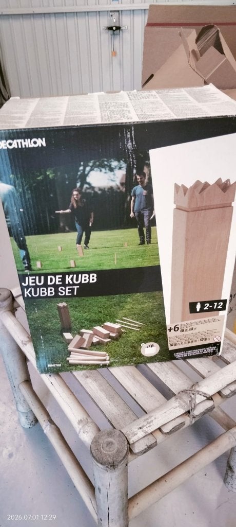 Decathlon Kubb Set - Zweeds Kubbspel voor Buiten, Ophalen of Verzenden, Nieuw, Overige merken