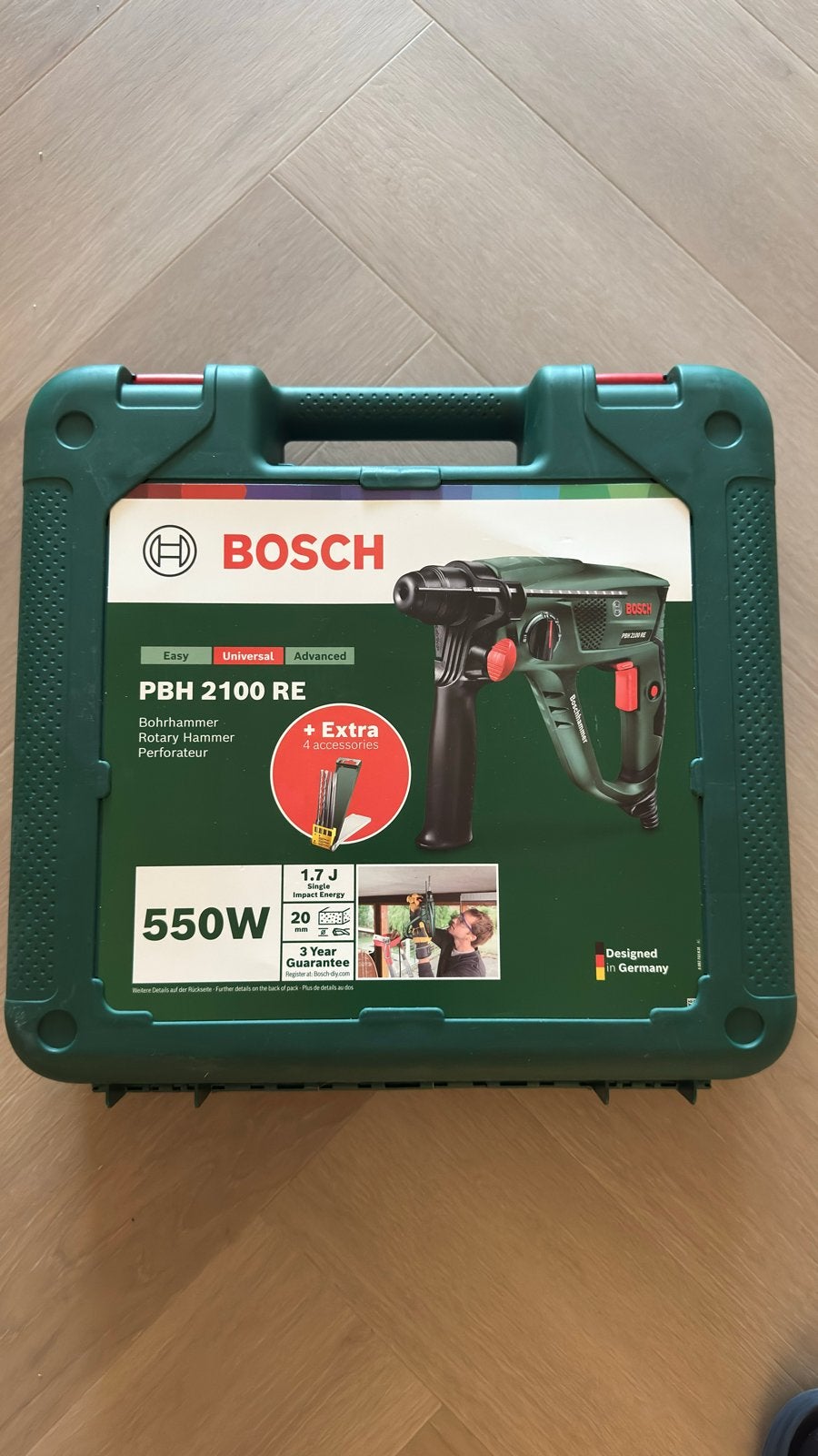 Bosch PBH 2100 RE Boorhamer - Zo goed als nieuw met garantie, Boor- en/of Breekhamer, Ophalen of Verzenden, Zo goed als nieuw