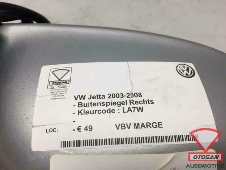 vw jetta 2003 2008 buitenspiegel spiegel rechts la7w, Gebruikt, Volkswagen, Volkswagen AG, Berliner Ring 2
38440  Wolfsburg, DE