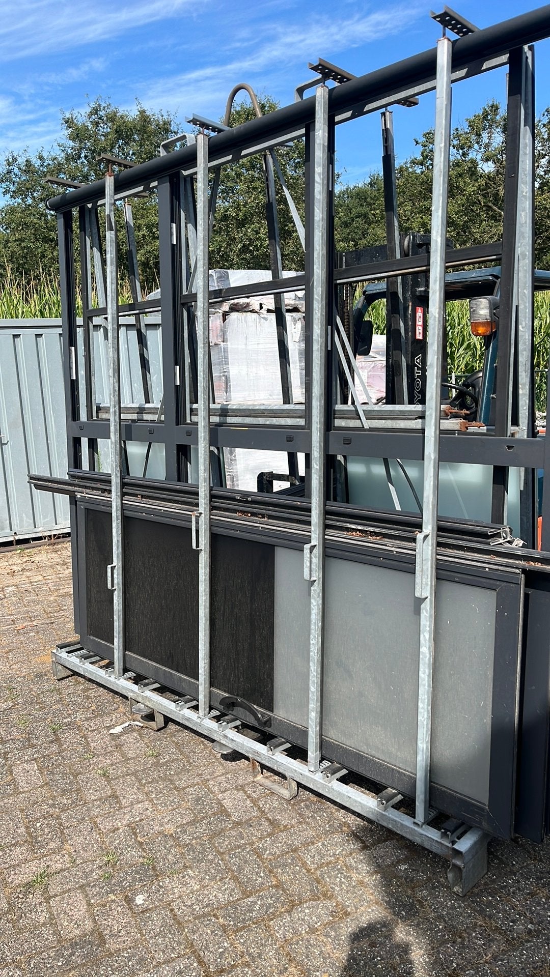Aluminium pui, Doe-het-zelf en Verbouw, Kozijnen en Schuifpuien, Ophalen, 225 cm of meer, Aluminium, Zo goed als nieuw