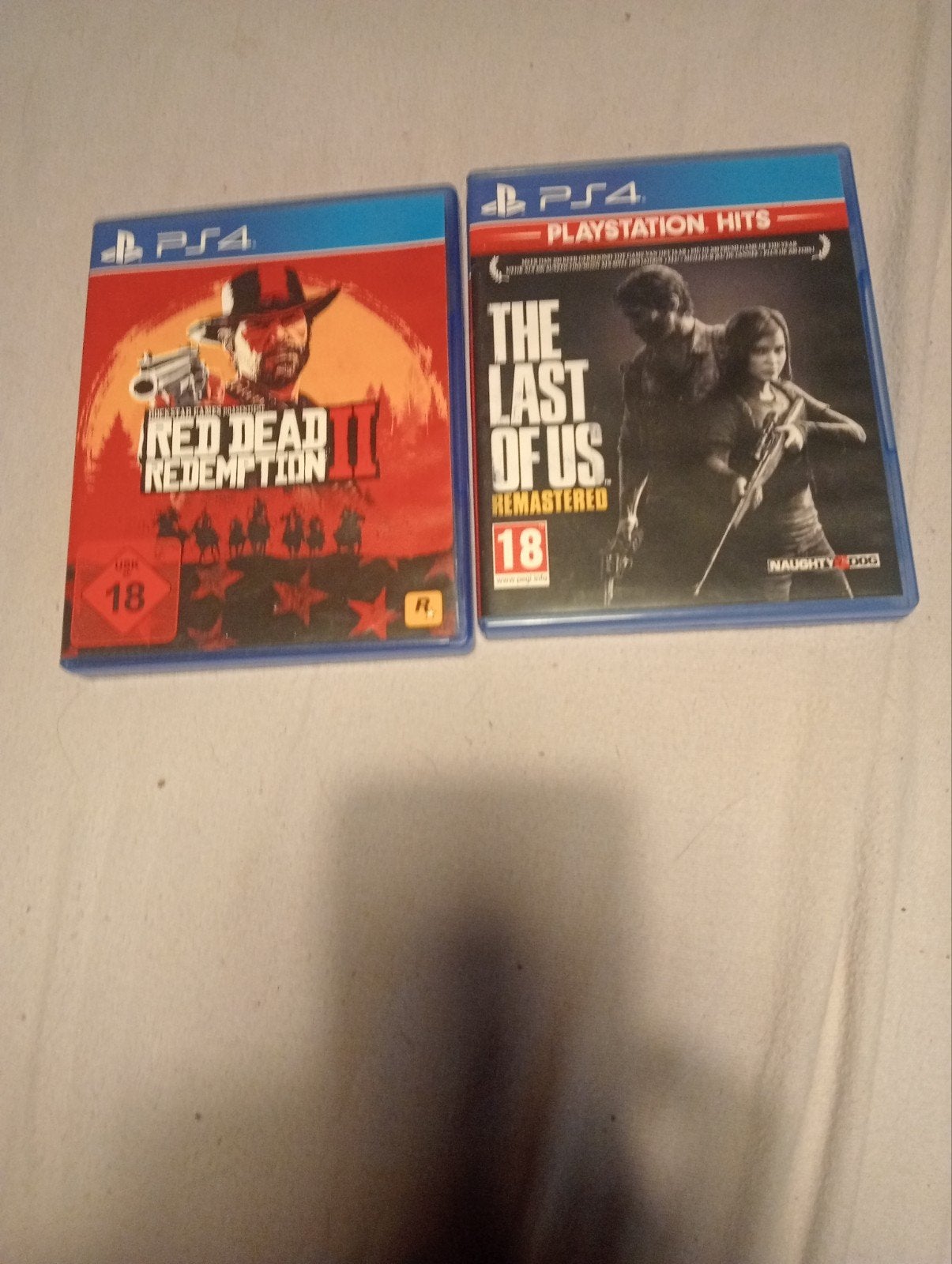 PS4 Games: Red Dead Redemption 2 & The Last of Us Remastered, Spelcomputers en Games, Gebruikt, Vanaf 18 jaar, 1 speler, Ophalen