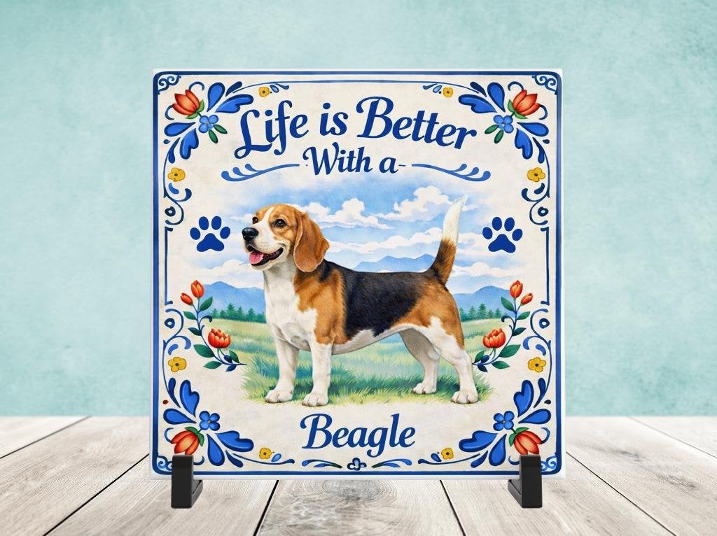 Life is Better With a Beagle - Tegel, Ophalen of Verzenden, Nieuw