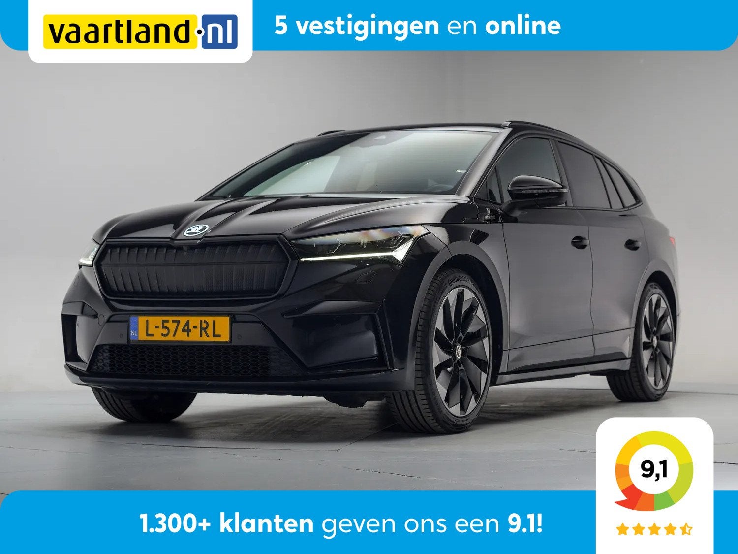 Skoda Enyaq iV 60 Sportline 3-Fase [ Trekhaak Navi Half-lede, Auto's, Skoda, Automaat, 0 cilinders, Gebruikt, 1865 kg