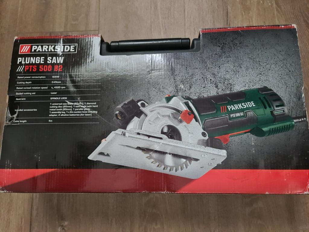Parkside Invalzaag PTS 500 B2 - Compact en Krachtig- laatste, Doe-het-zelf en Verbouw, Gereedschap | Zaagmachines, Minder dan 30 mm
