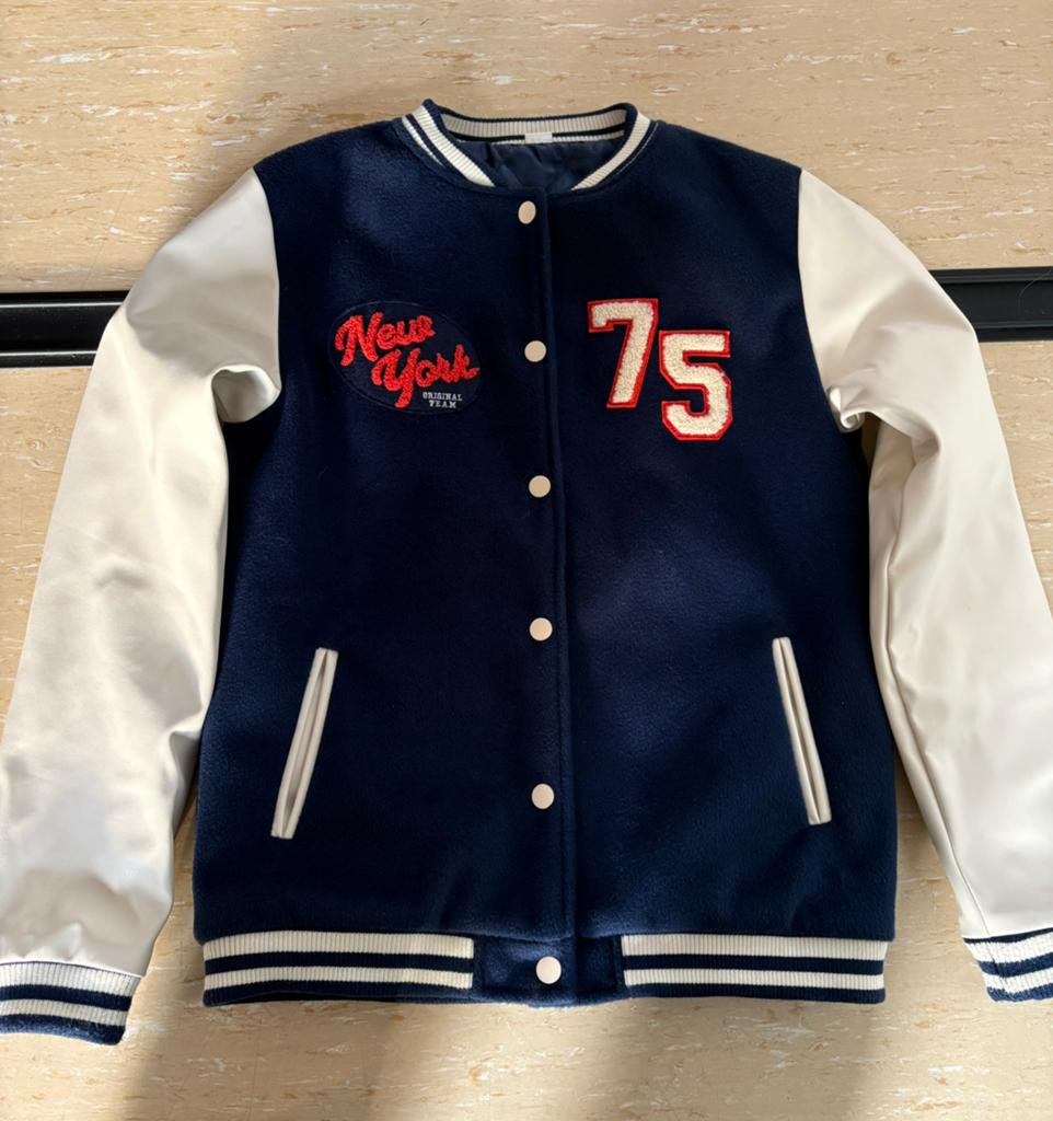 Zomerjas jongen blauw New York maat 158-164, Kinderen en Baby's, Kinderkleding | Maat 164, Ophalen, Zo goed als nieuw, Jongen