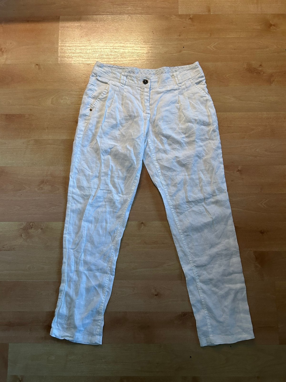 Dames witte linnen broek (38)  , ongedragen, Kleding | Dames, Maat 38/40 (M), Wit, Ophalen of Verzenden, Zo goed als nieuw
